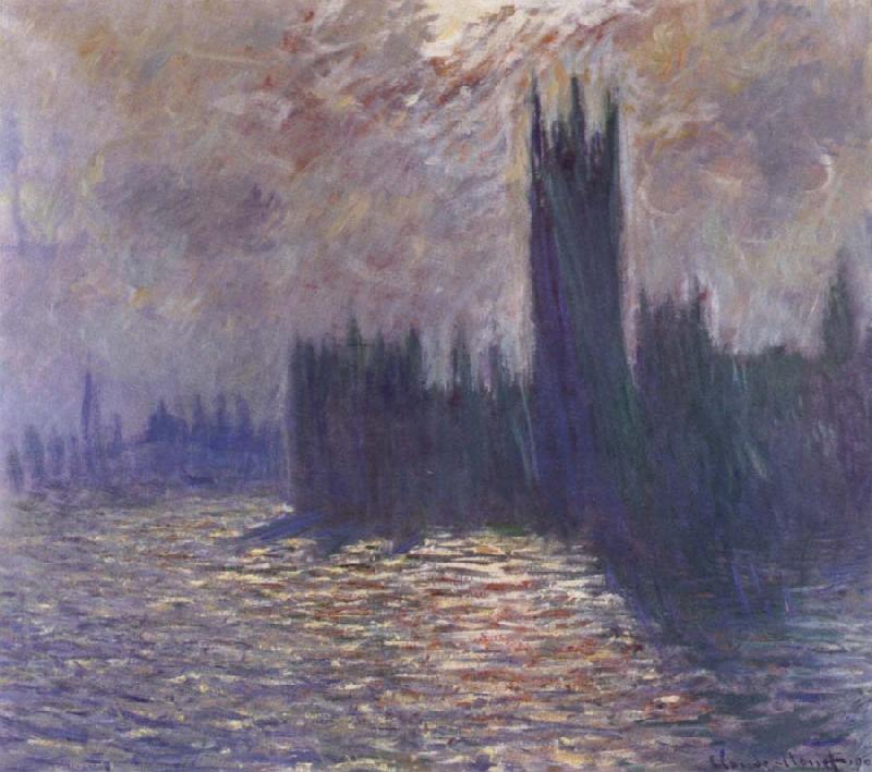 Claude Monet Houses of Parliament,Reflections on the Thames